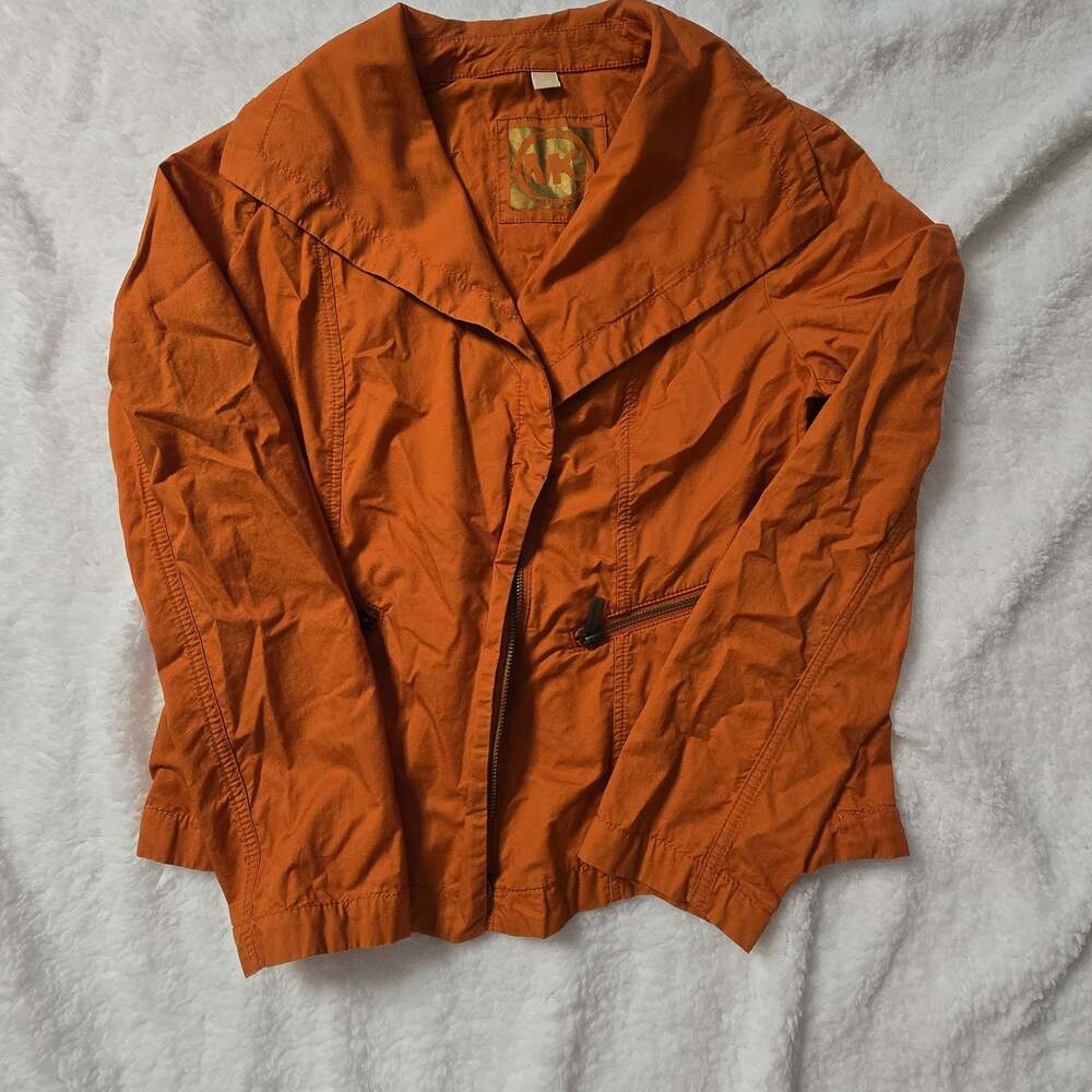 Michael Kors orange lightweight zip jacket